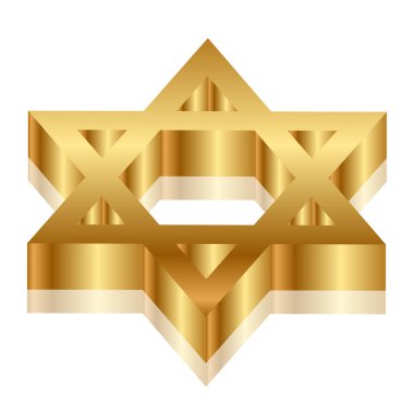 Vector 3d illustration of Magen David (star of David) clipart