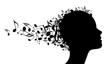 Vector music head clipart