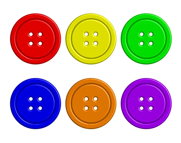 Ilustração vetorial de botões coloridos — Vetor de Stock