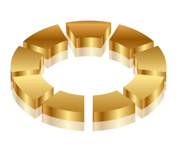 Ilustración vectorial del icono del ciclo de oro — Vector de stock