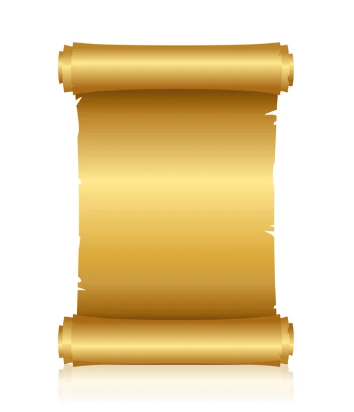 Векторная иллюстрация золотого свитка — стоковый вектор