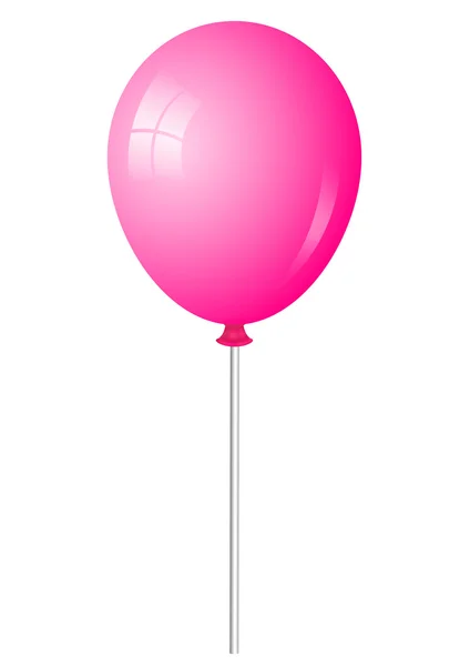Ilustração vetorial de balão rosa brilhante —  Vetores de Stock