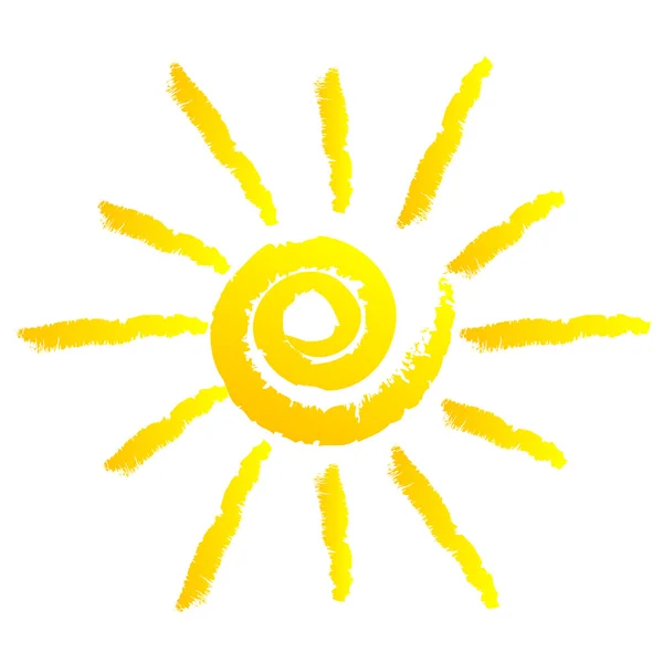 Illustrazione vettoriale del sole — Vettoriale Stock