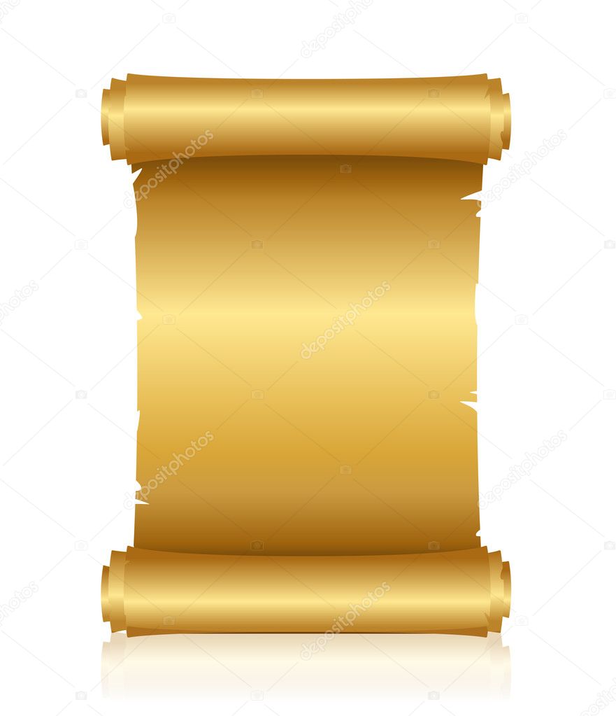 Vector illustration of gold scroll