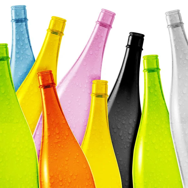 Farbige Glasflasche — Stockfoto