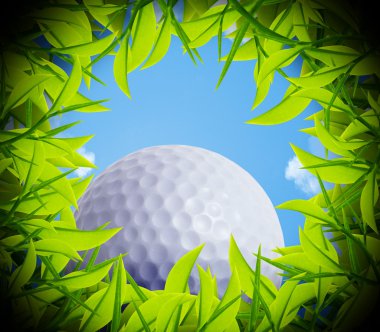 Golf ball hole clipart