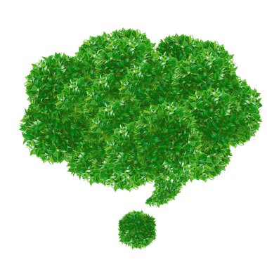 Green speech bubble clipart