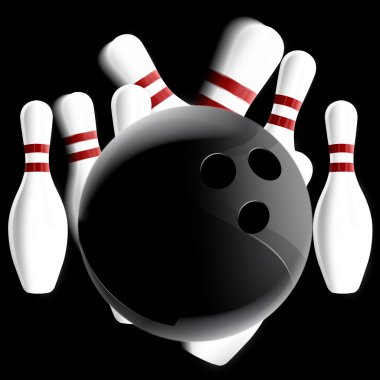 Bowling pins clipart