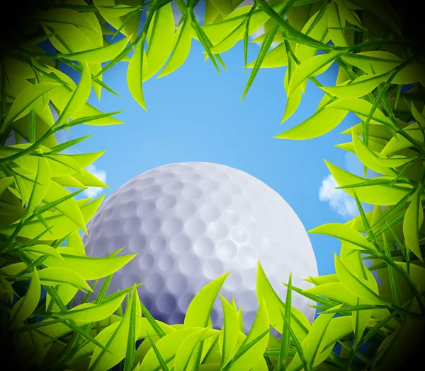 Golf ball hål — Stockfoto