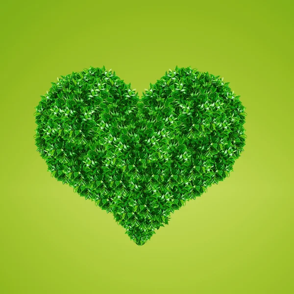 Знак зеленого сердца — стоковое фото