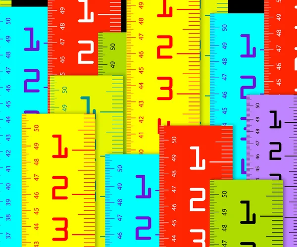 Millimeter and inch rulers — Stock Photo, Image