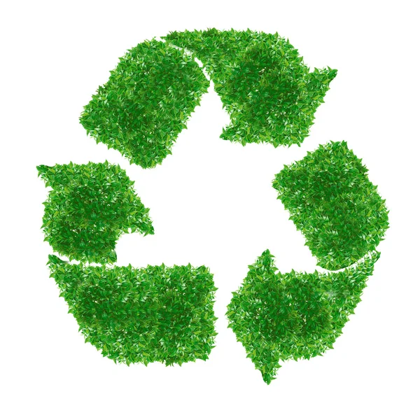 Grünes Recyclingschild — Stockfoto