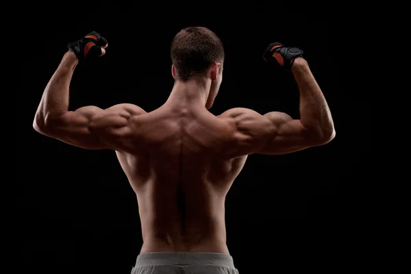 Muscoloso uomo nudo dalla schiena — Foto Stock