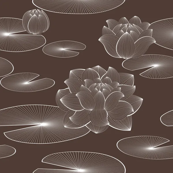 Lotus flor padrão sem costura — Fotografia de Stock