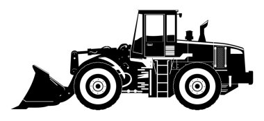 Heavy equipment loader clipart