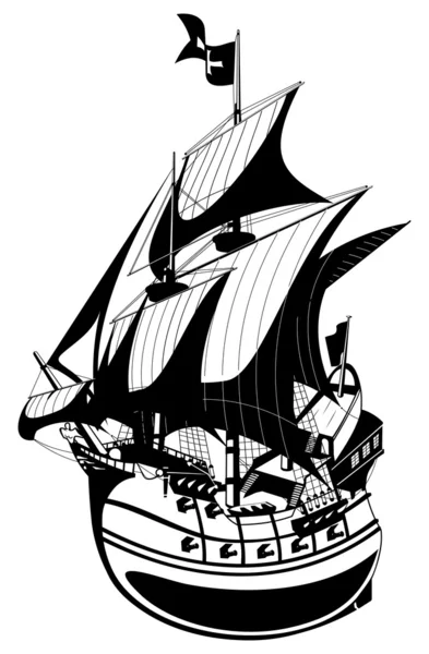 ガレオン船 — ストックベクタ