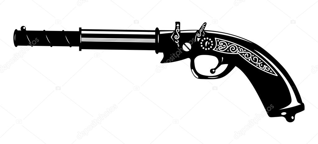 pirate pistol vector