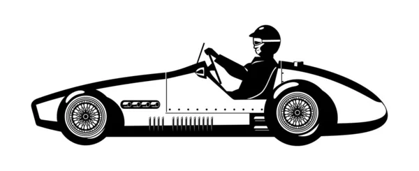Ancienne voiture de sport — Image vectorielle