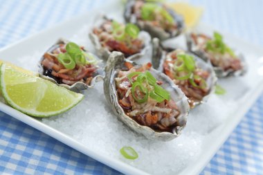 Oysters Kilpatrick clipart