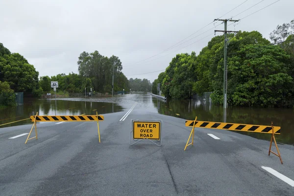 Flooded road — Stock Photo, Image