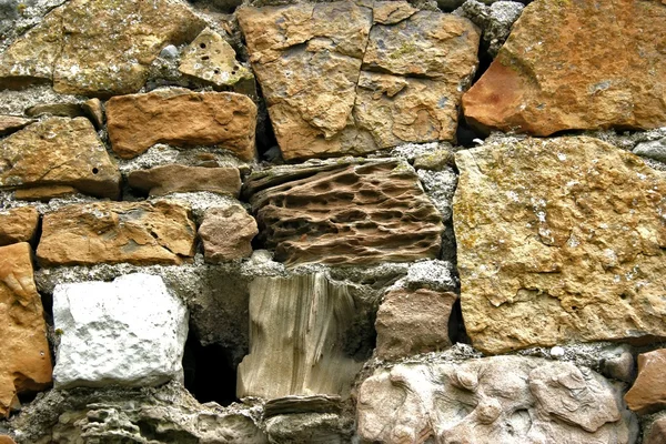 Piedra envejecida en la pared — Foto de Stock