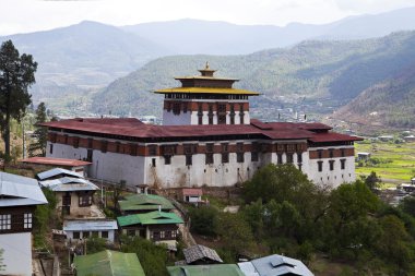 PARO RINPUN DZONG IN BHUTAN clipart