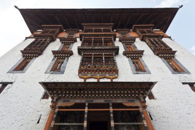 FACADE OF THE PARO RINPUN DZONG - BHUTAN clipart