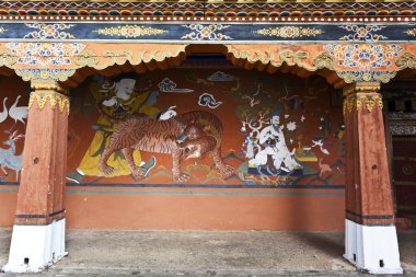 duvar ve paro - Butan içinde rinpun dzong ayağı.