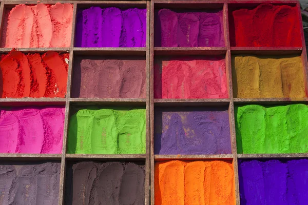 Vendere colori vivaci in Nepal — Foto Stock