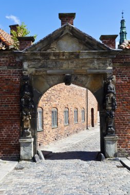 toegangspoort van frederiksborg slot kasteel in hillerod, Denemarken