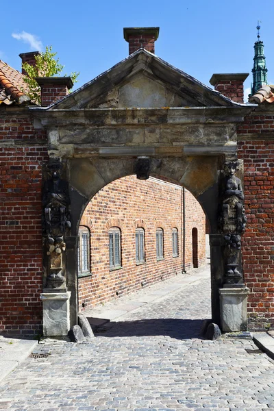 stock image Entrance gate of Frederiksborg Slot castle in Hillerod, Denmark