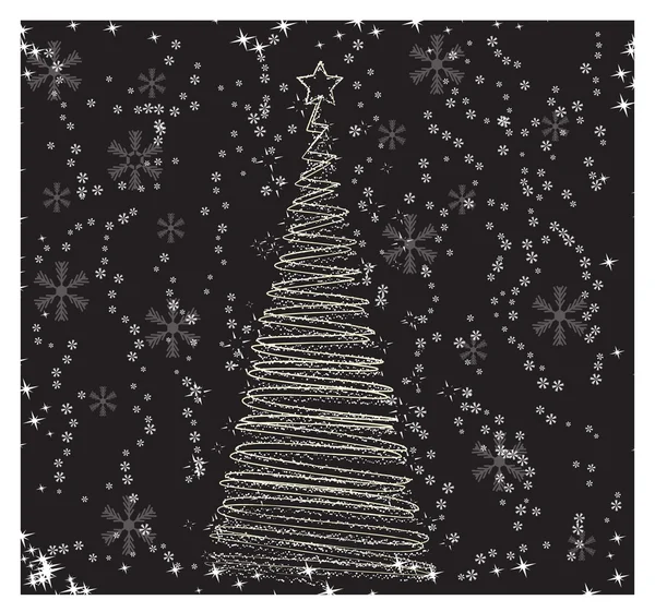 New year's fir-kerstboom — Stockvector