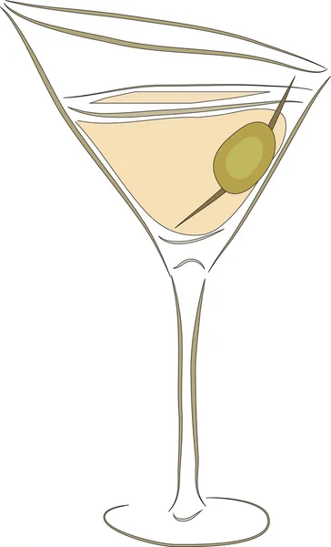Martini glass — Stock Vector