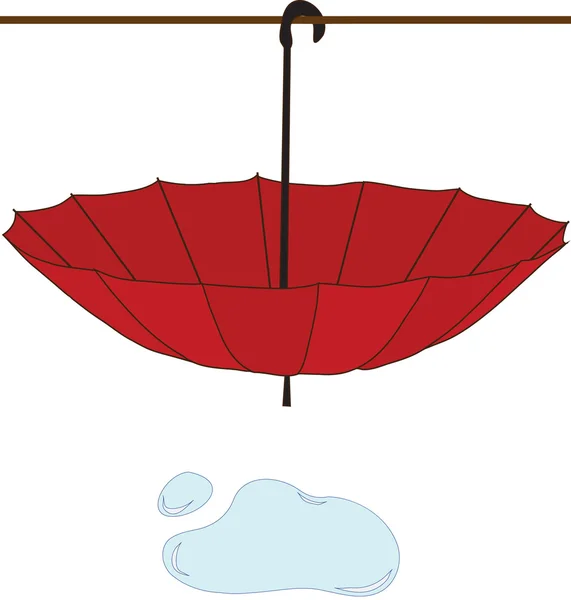 Wet umbrella — Stok Vektör