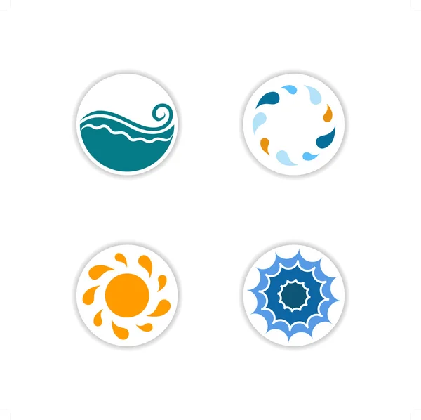 Collection of sea icons — Stock Vector