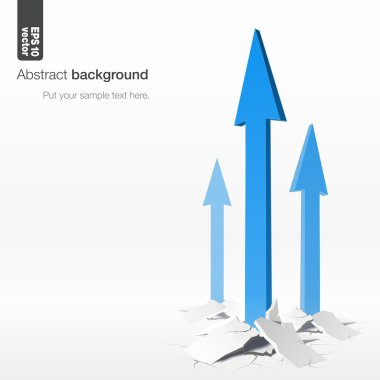 Growth arrows - success concept. Vector abstract background. clipart