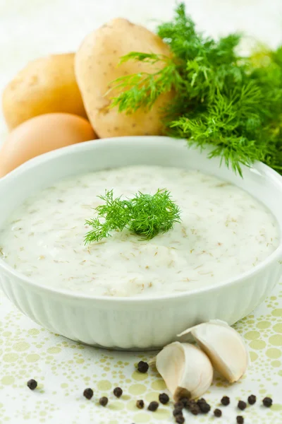 Dill soup Stock Photo