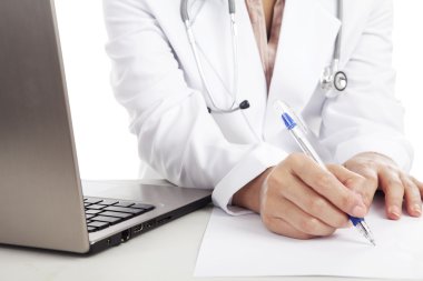 Writing a medical report clipart
