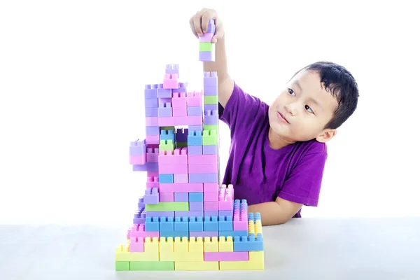 Construção de blocos de lego — Fotografia de Stock