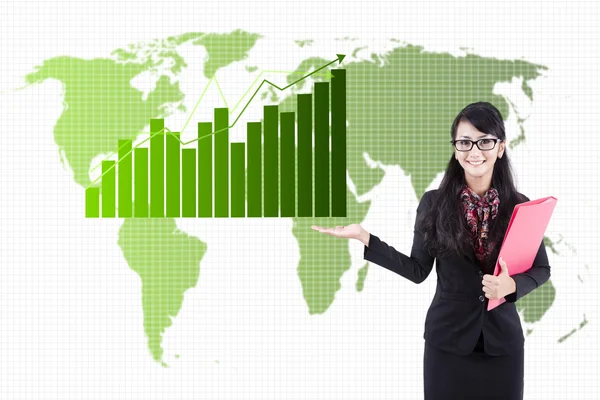 Глобальная статистика бизнеса — стоковое фото