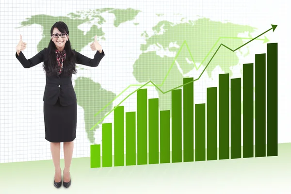 Good growth of global business — Stock Photo, Image