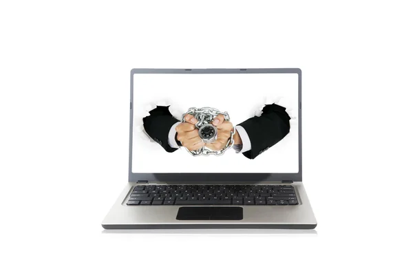 Laptopbeveiliging — Stockfoto