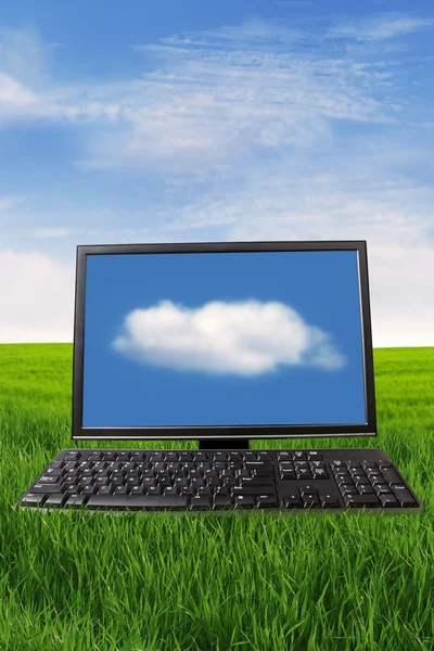 Personal computer outdoor — Stock Photo, Image