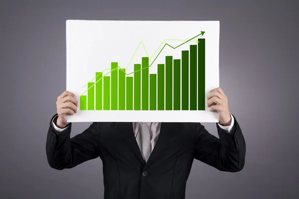 Zakelijke groei grafiek — Stockfoto