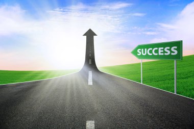The road to success clipart