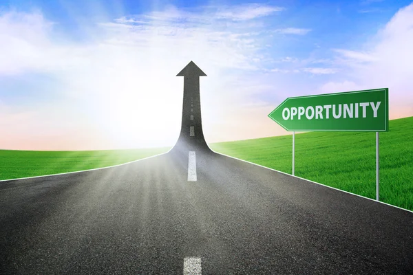 O caminho para ganhar oportunidade — Fotografia de Stock