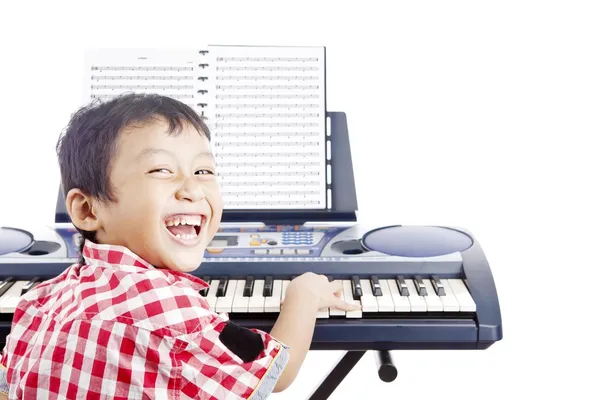 Little piano player — Stock Photo, Image
