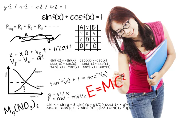 Oplossing van wiskunde en natuurkunde formule — Stockfoto