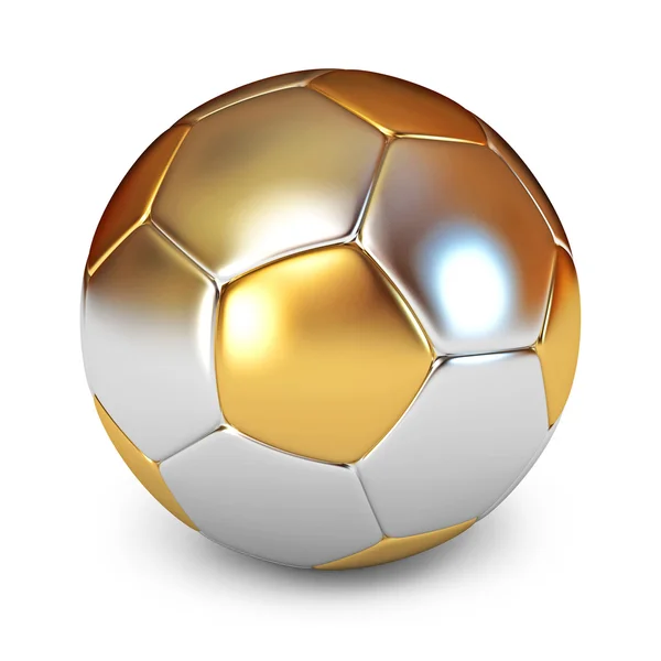 Pallone da calcio oro — Foto Stock