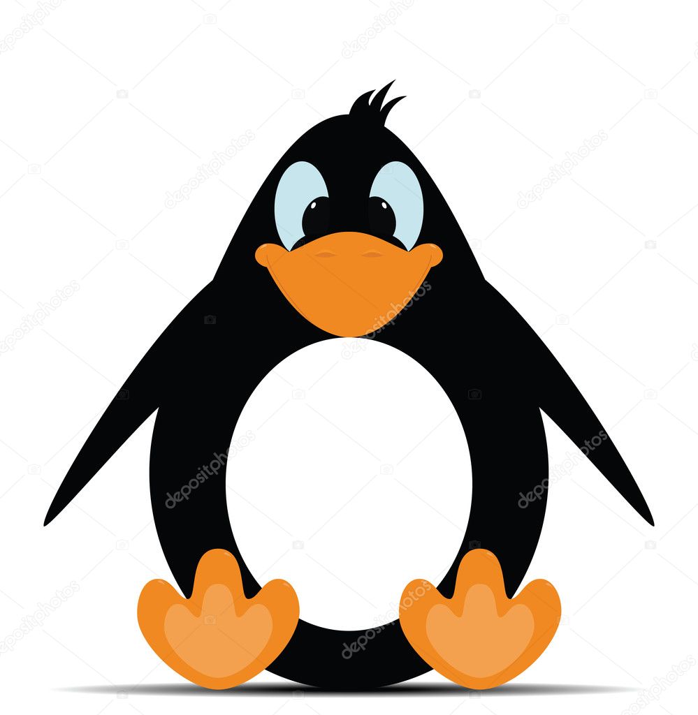 Penguin toy in vector